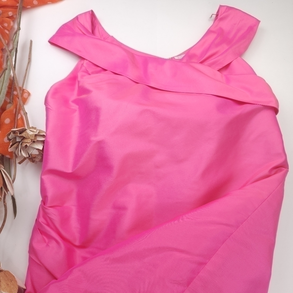 Marisa Baratelli Pink Thai Silk Formal Dress sz 10 - Picture 7 of 14